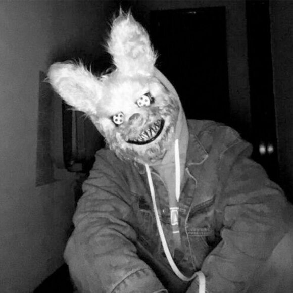 NEW~C-R-E-E-P-Y Bloody Fuzzy Rabbit Halloween Mask~Last One~Unisex - Picture 3 of 4